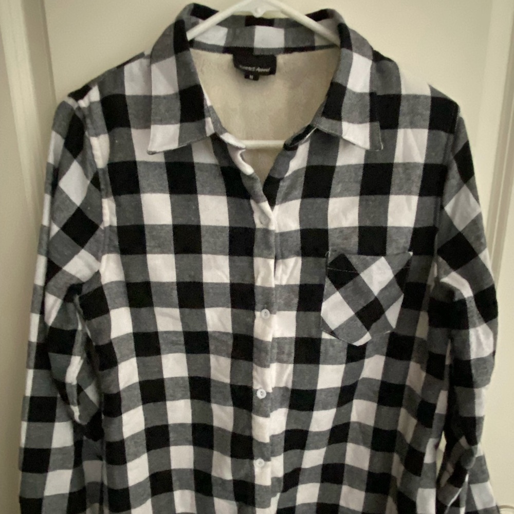 Flannel shirt with fleece lining
